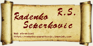 Radenko Šeperković vizit kartica